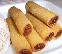 Jolibee Lumpia, deep fried Filipino spring rolls