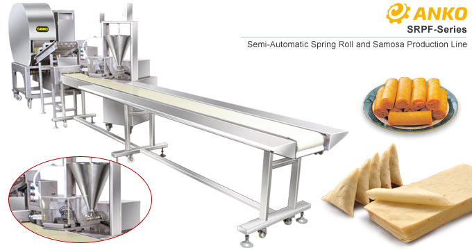 ANKO Semi-automatic spring roll and samosa production line SRPF-series