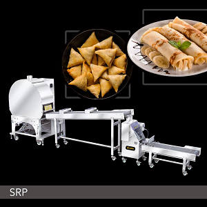 食品機械-自動春巻きとサモサペストリーシート機